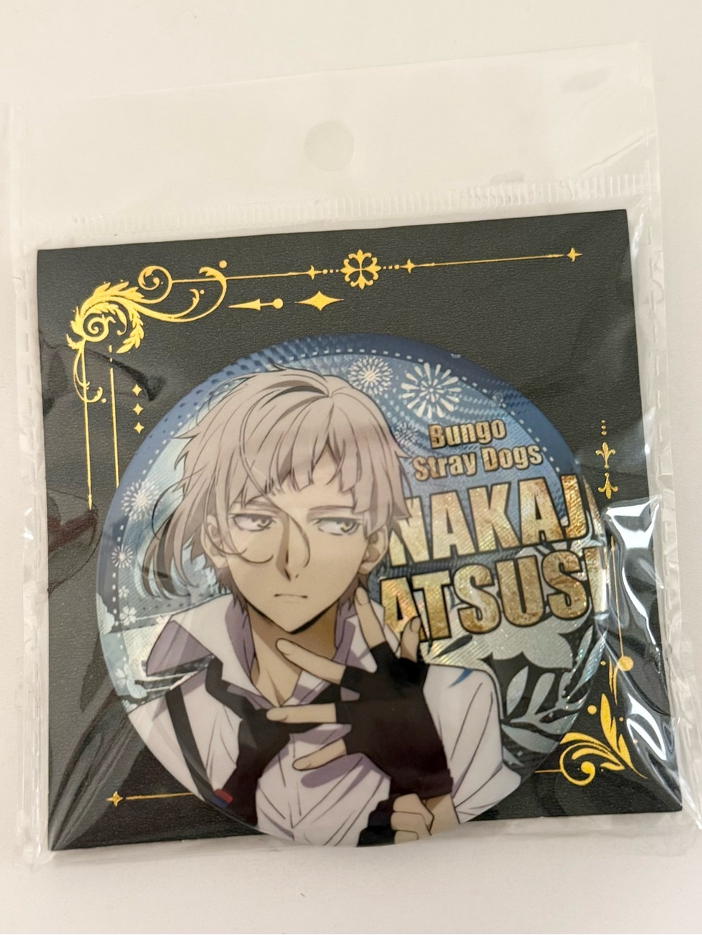 Anime collectible bungo stray dogs can badge pin atsushi